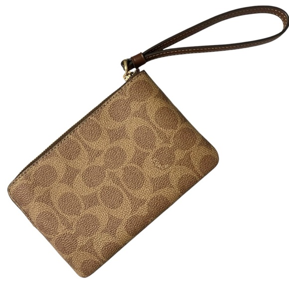 Coach Brown Wristlet monogram classic neutral old money new capsule wardrobe - Picture 3 of 5